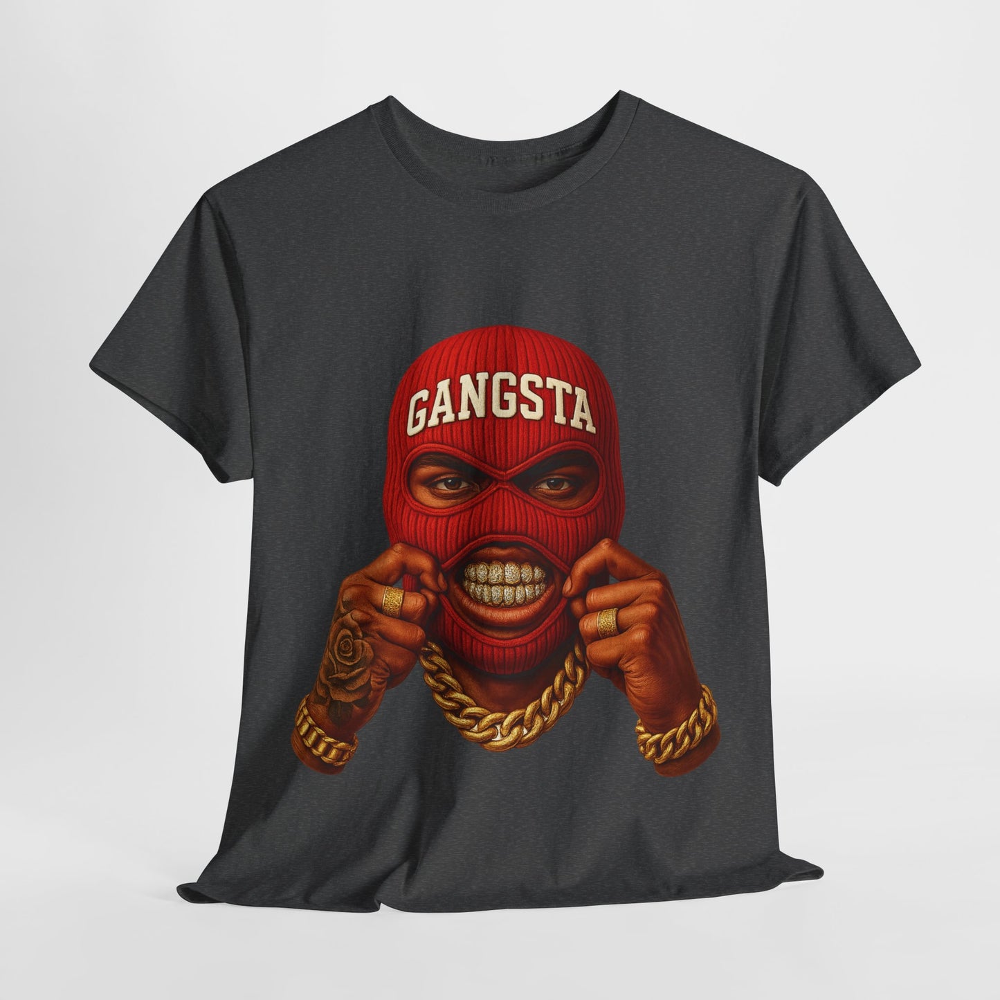 Red Ski Mask Unisex Heavy Cotton Tee