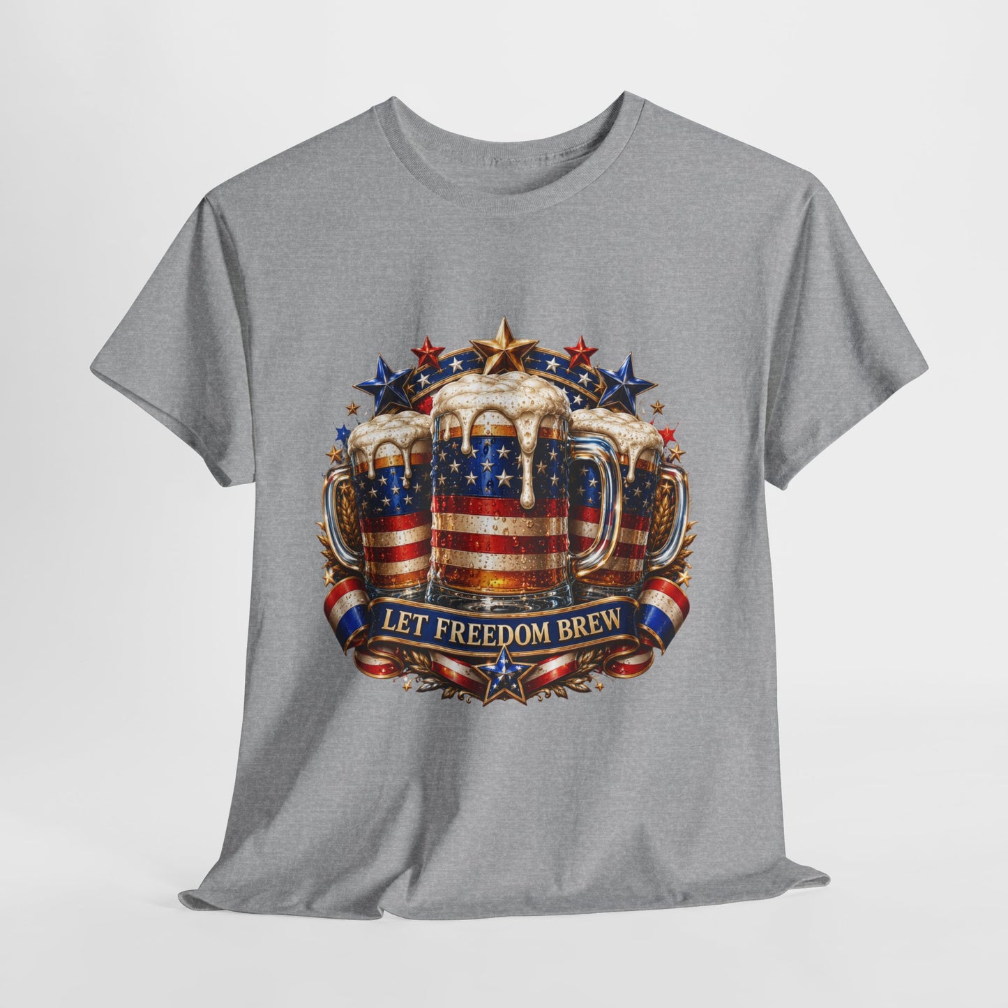 American Flag Mugs #1 Unisex Heavy Cotton Tee