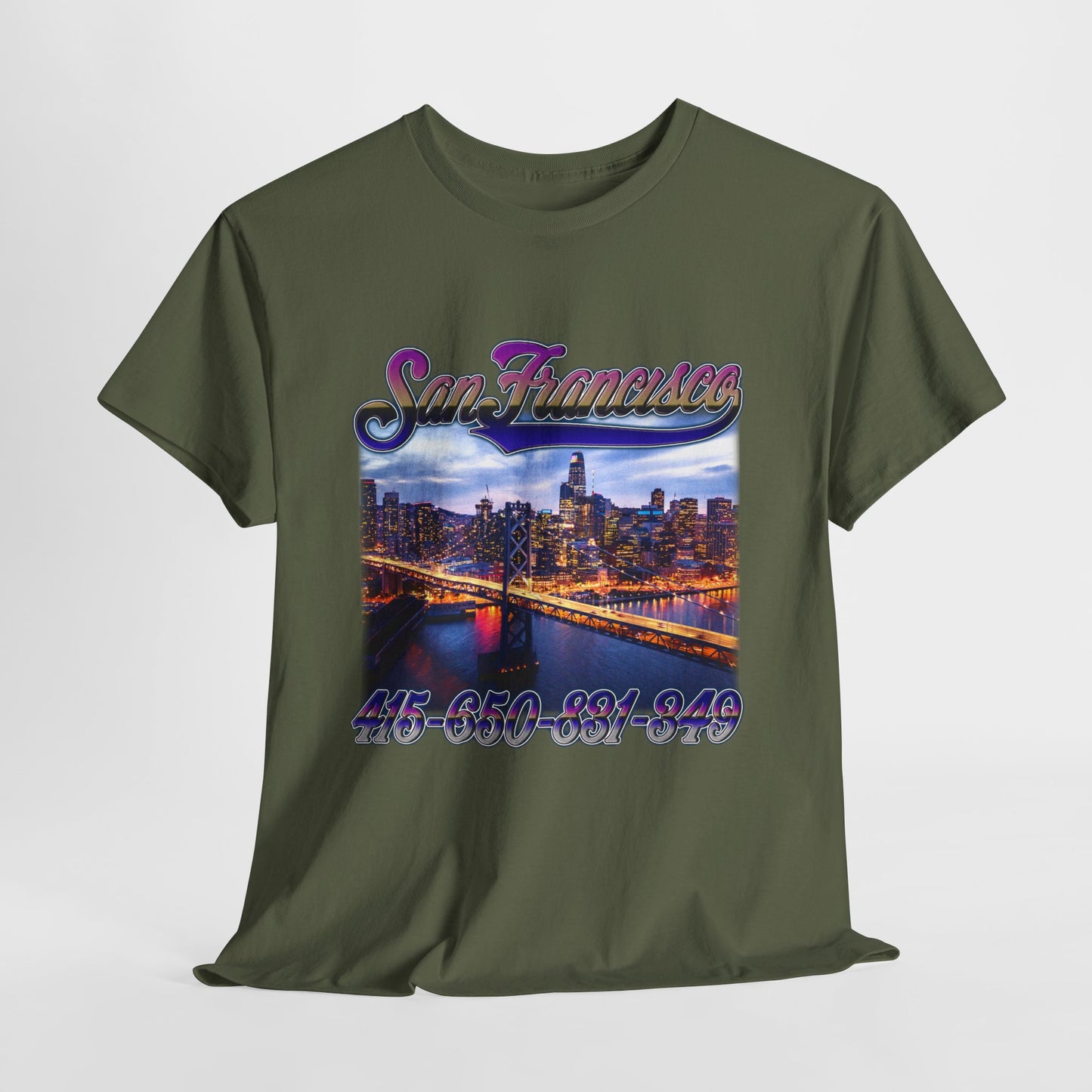 San Francisco City Area Codes Unisex Heavy Cotton Tee