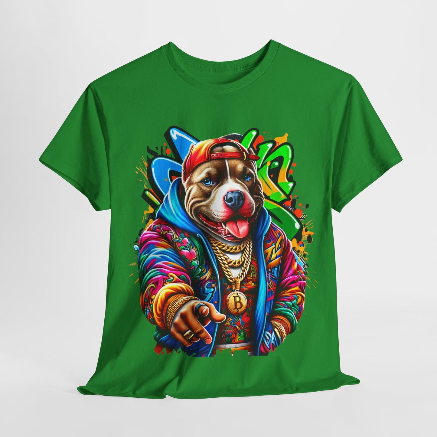 Graffiti Fashionable Pitbull Unisex Heavy Cotton Tee - 312tshirts 2