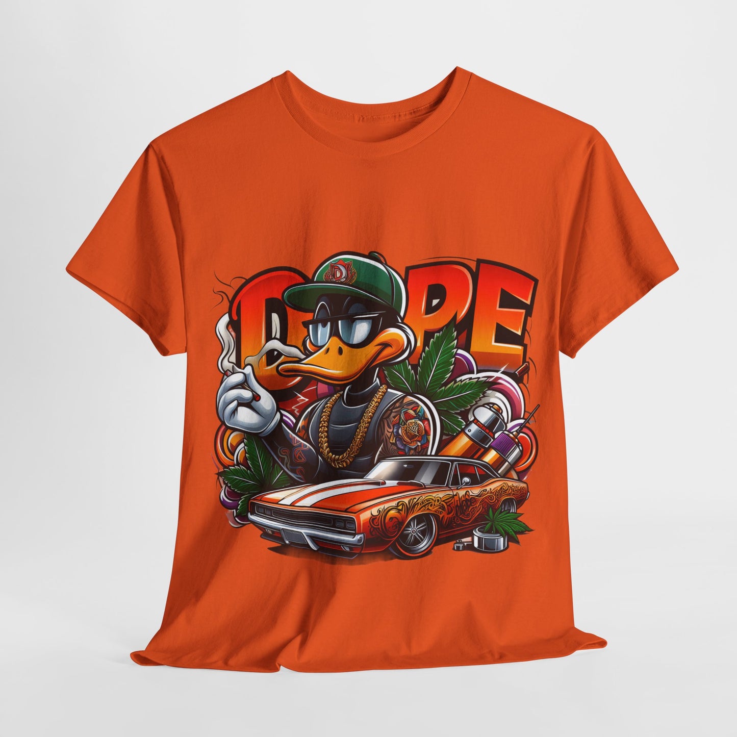 420 Dope Vibes Gangsta Duck #12 Unisex Heavy Cotton Tee