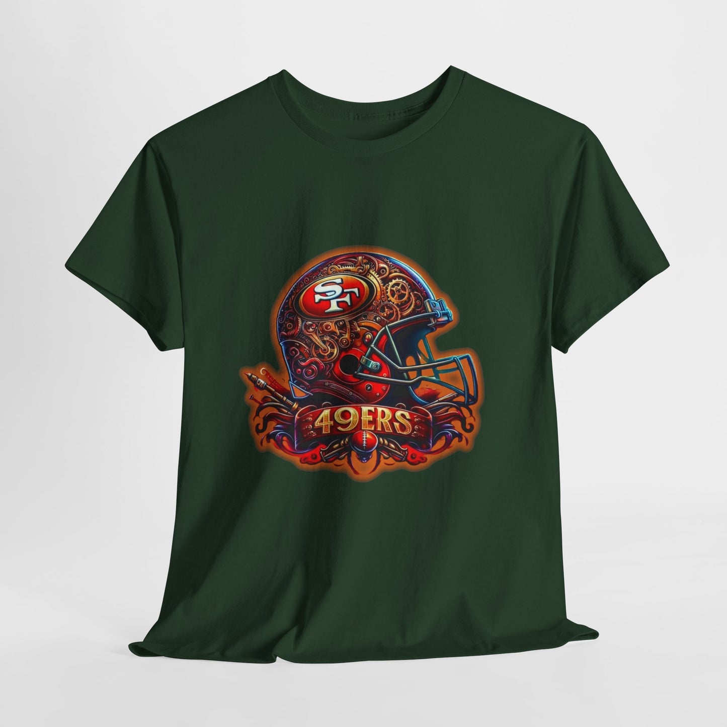 Sports 49ers Football Helmet #2 Unisex Heavy Cotton Tee