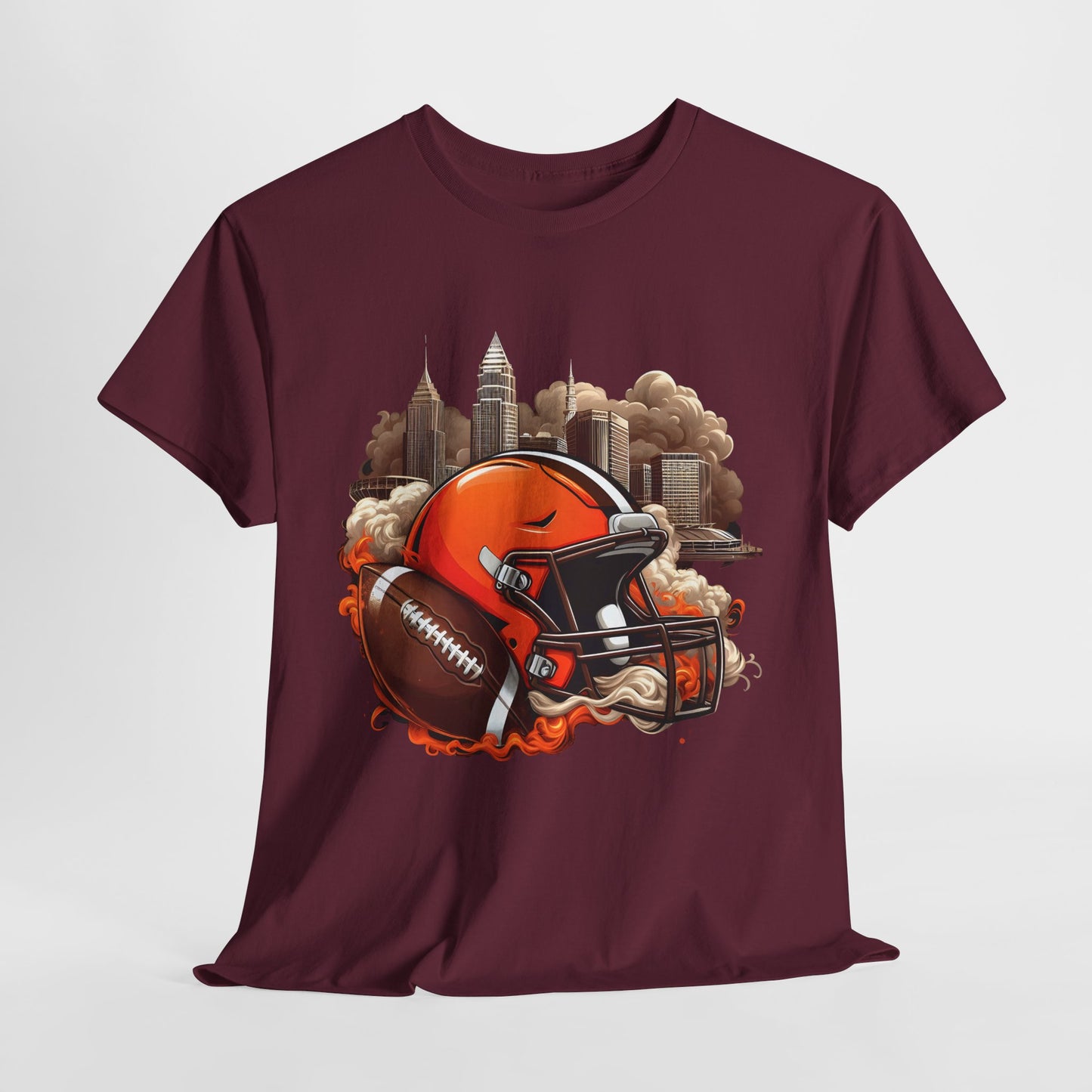 Sports Browns Football Helmet #1 Unisex Heavy Cotton Tee