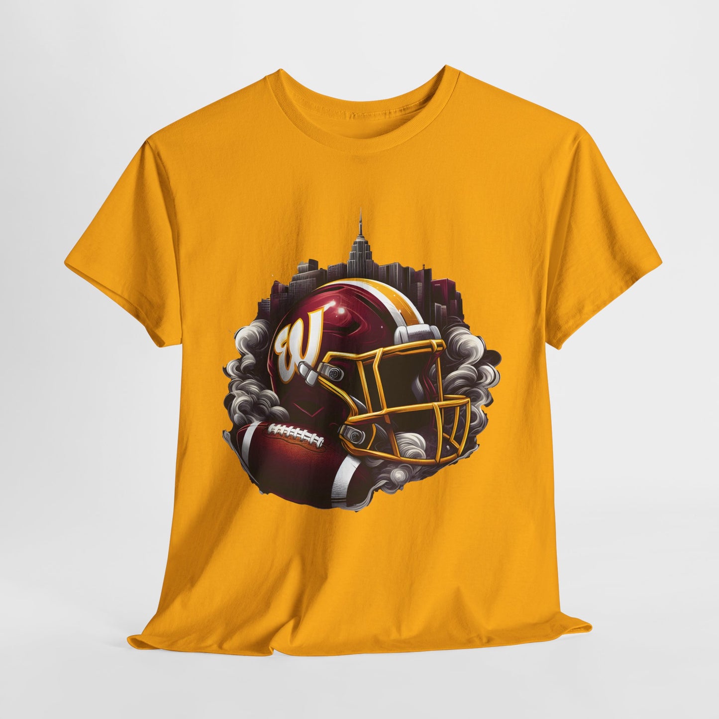 Sports Commanders Football Helmet #1 Unisex Heavy Cotton Tee