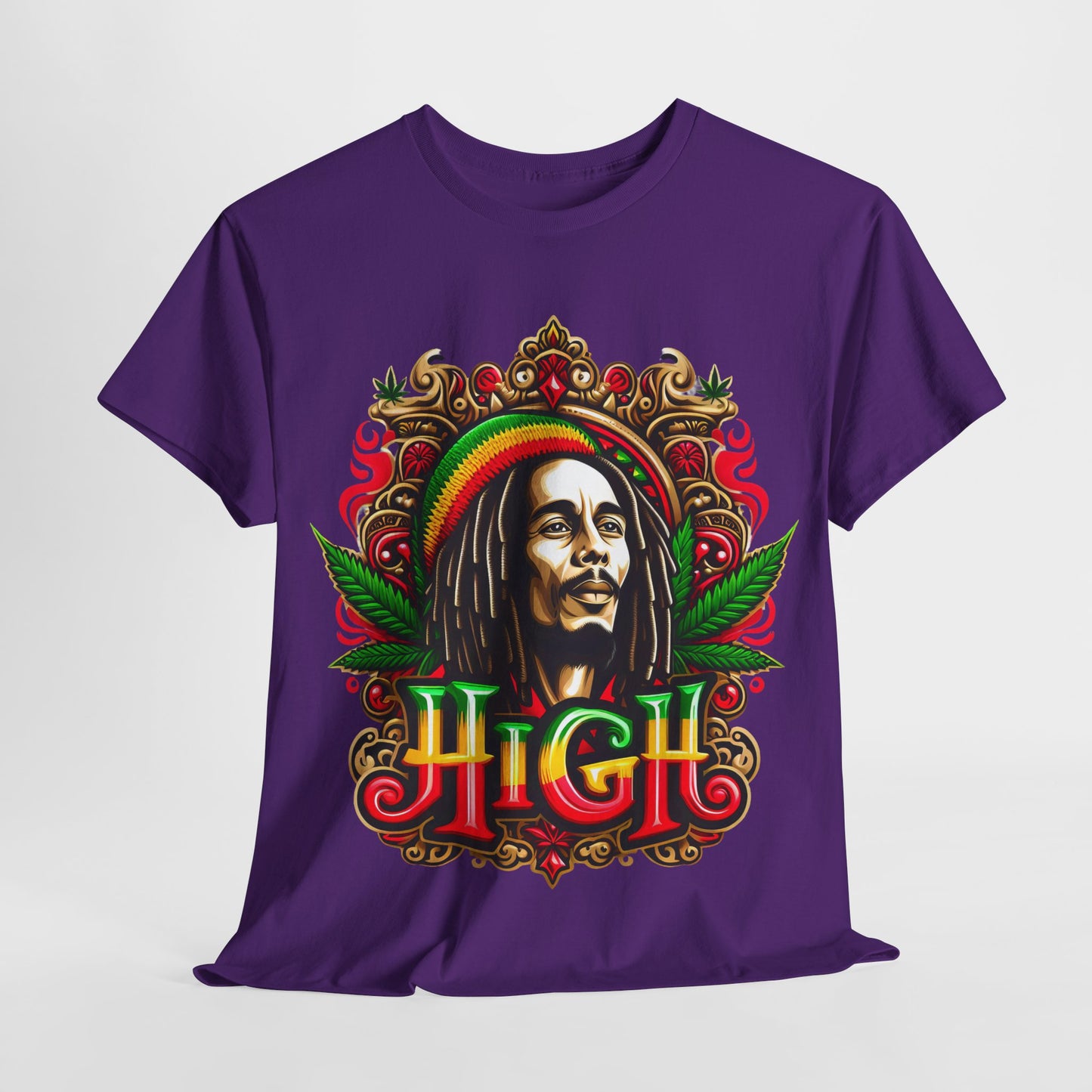 Rasta Reggae Marley #2 Unisex Heavy Cotton Tee - 312tshirts 2