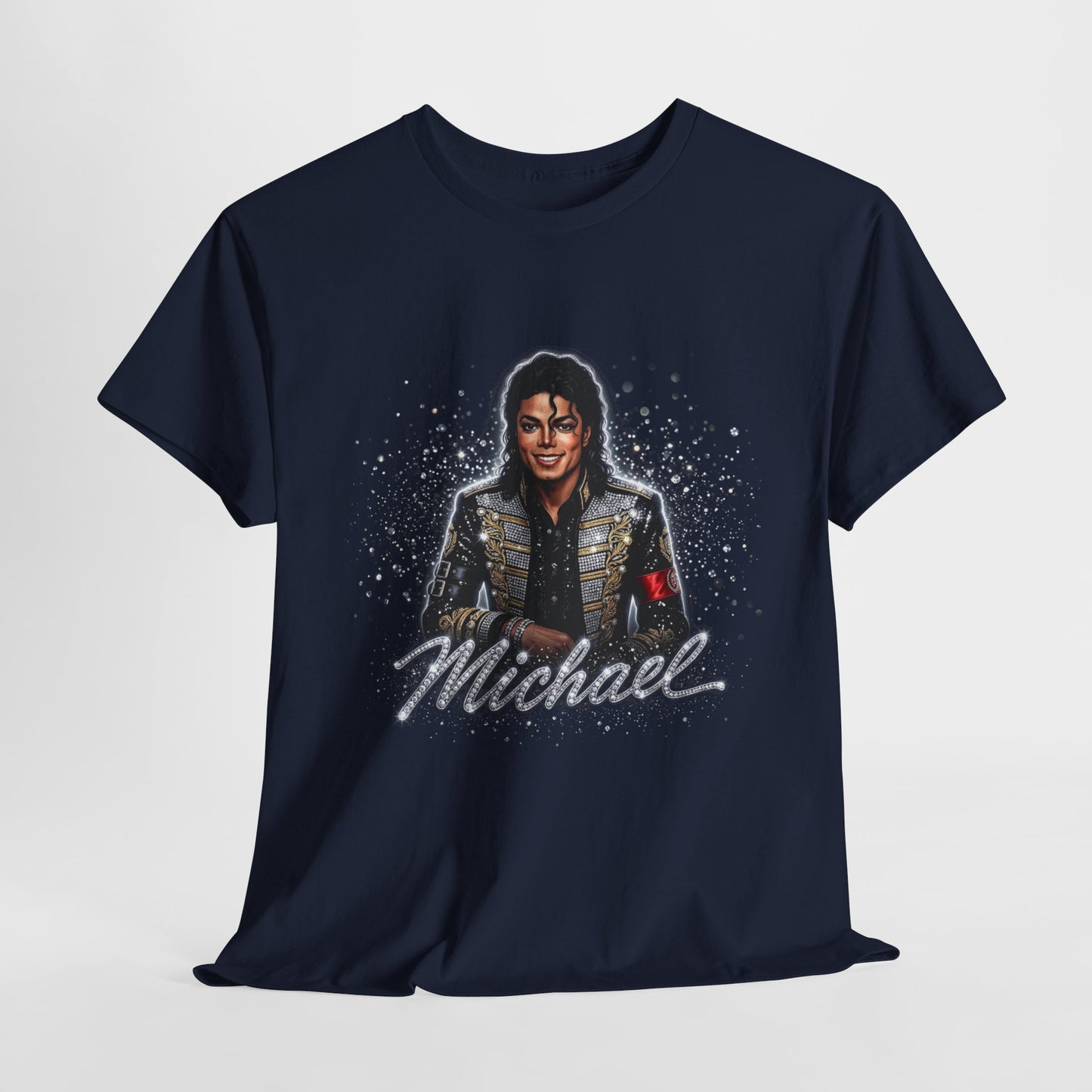 Michael Portrait T‑Shirt — Retro Sparkle Pop Star Tee - 312tshirts 2