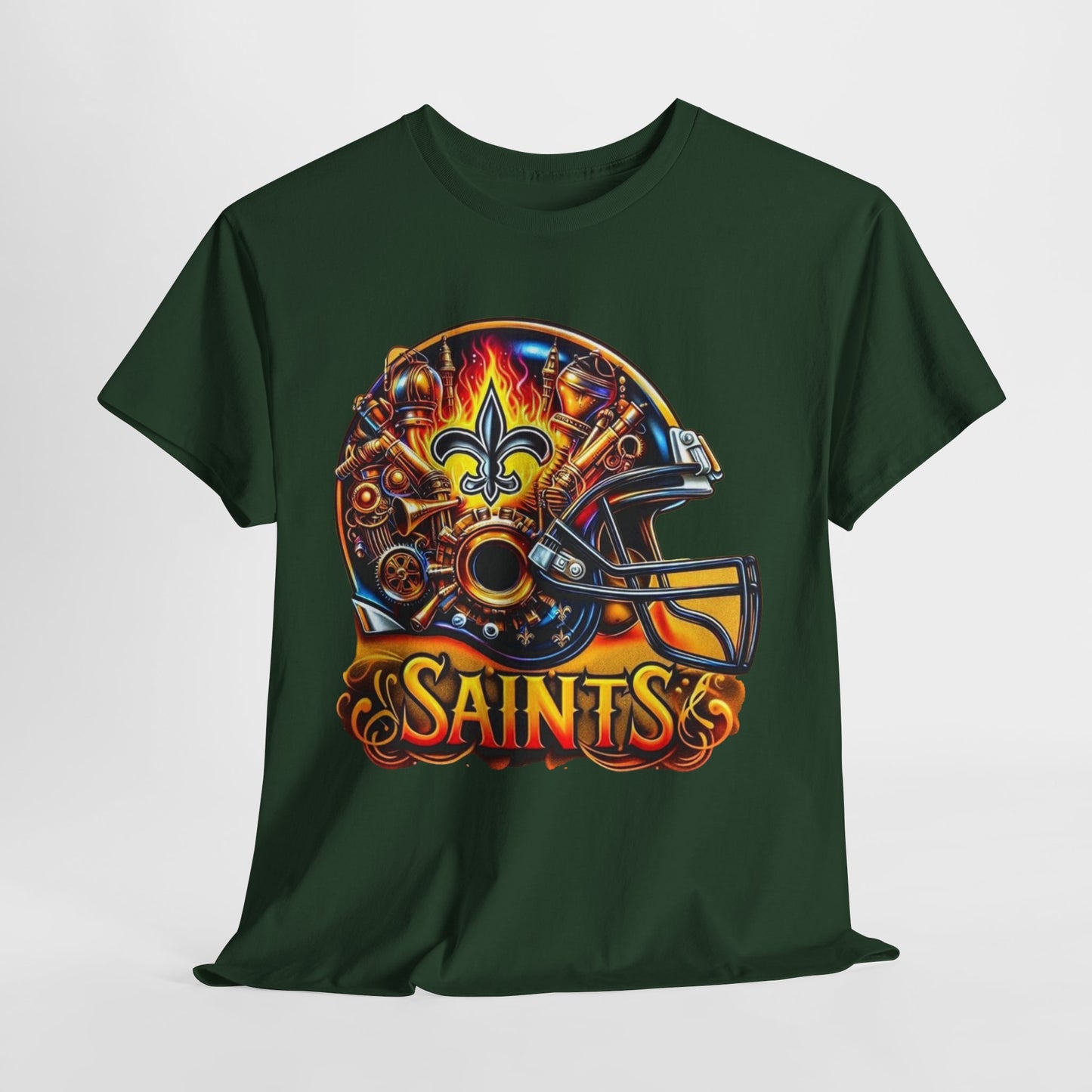 Sports Saints Football Helmet #2 Unisex Heavy Cotton Tee