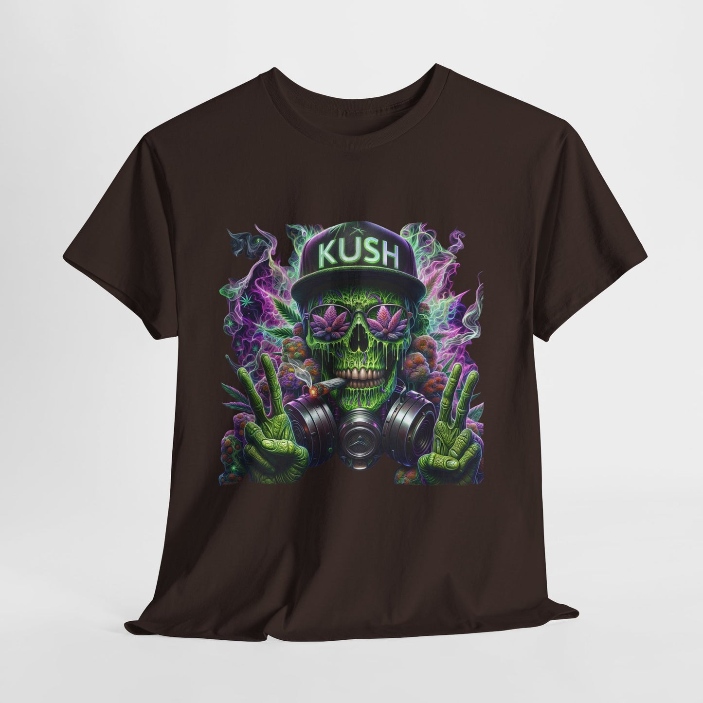 420 Kush Skull #1 Unisex Heavy Cotton Tee - 312tshirts 2