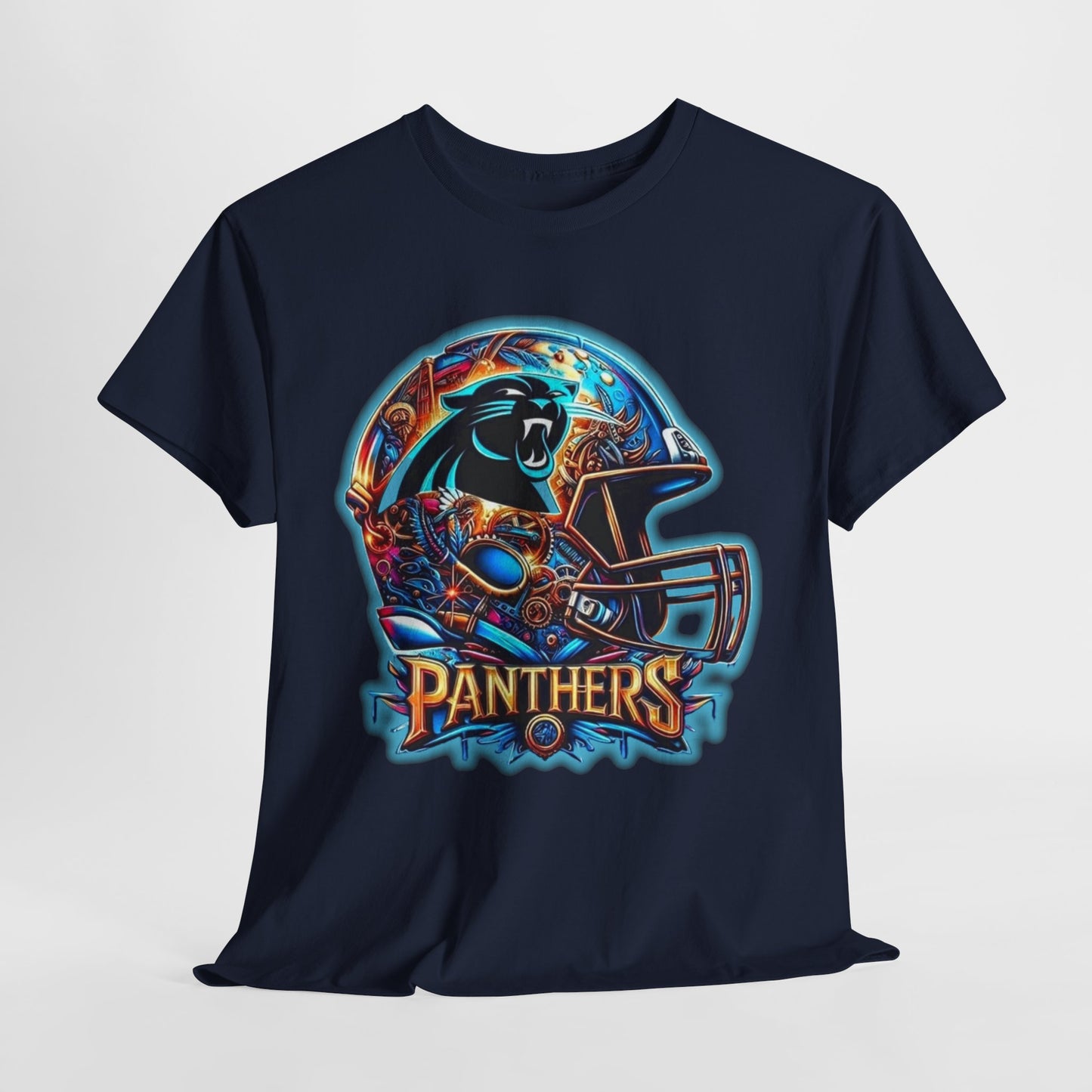 Sports Panthers Football Helmet #2 Unisex Heavy Cotton Tee