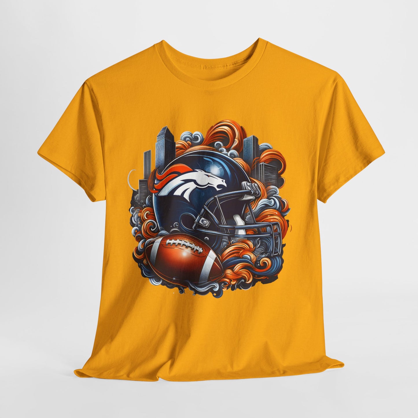Sports Broncos Football Helmet #1 Unisex Heavy Cotton Tee