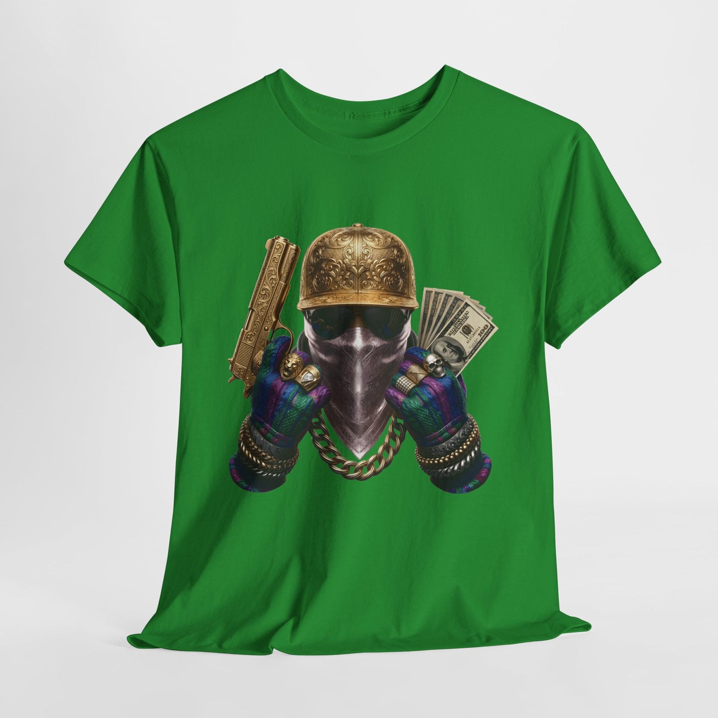 Street Mask & Blue Hands Unisex Heavy Cotton Tee