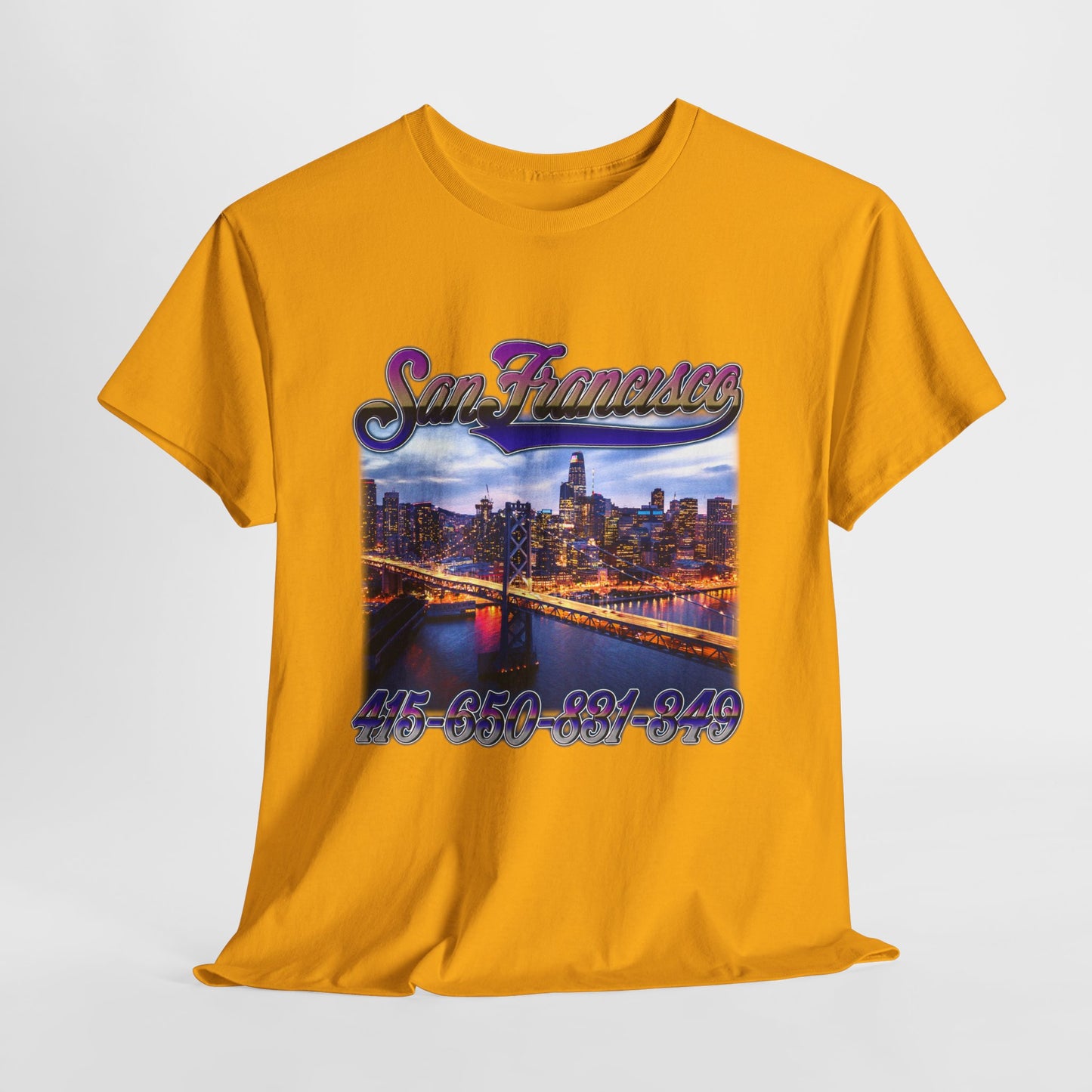 San Francisco City Area Codes Unisex Heavy Cotton Tee