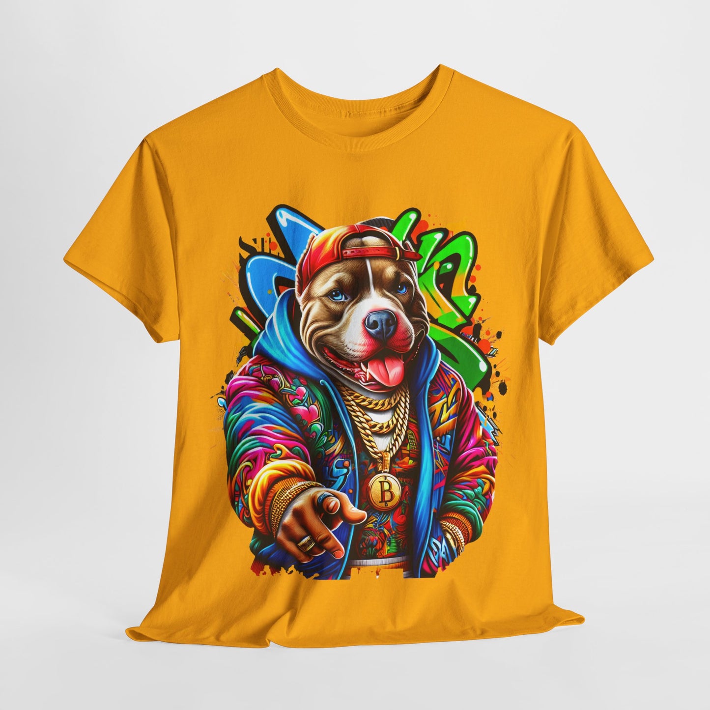 Graffiti Fashionable Pitbull Unisex Heavy Cotton Tee - 312tshirts 2