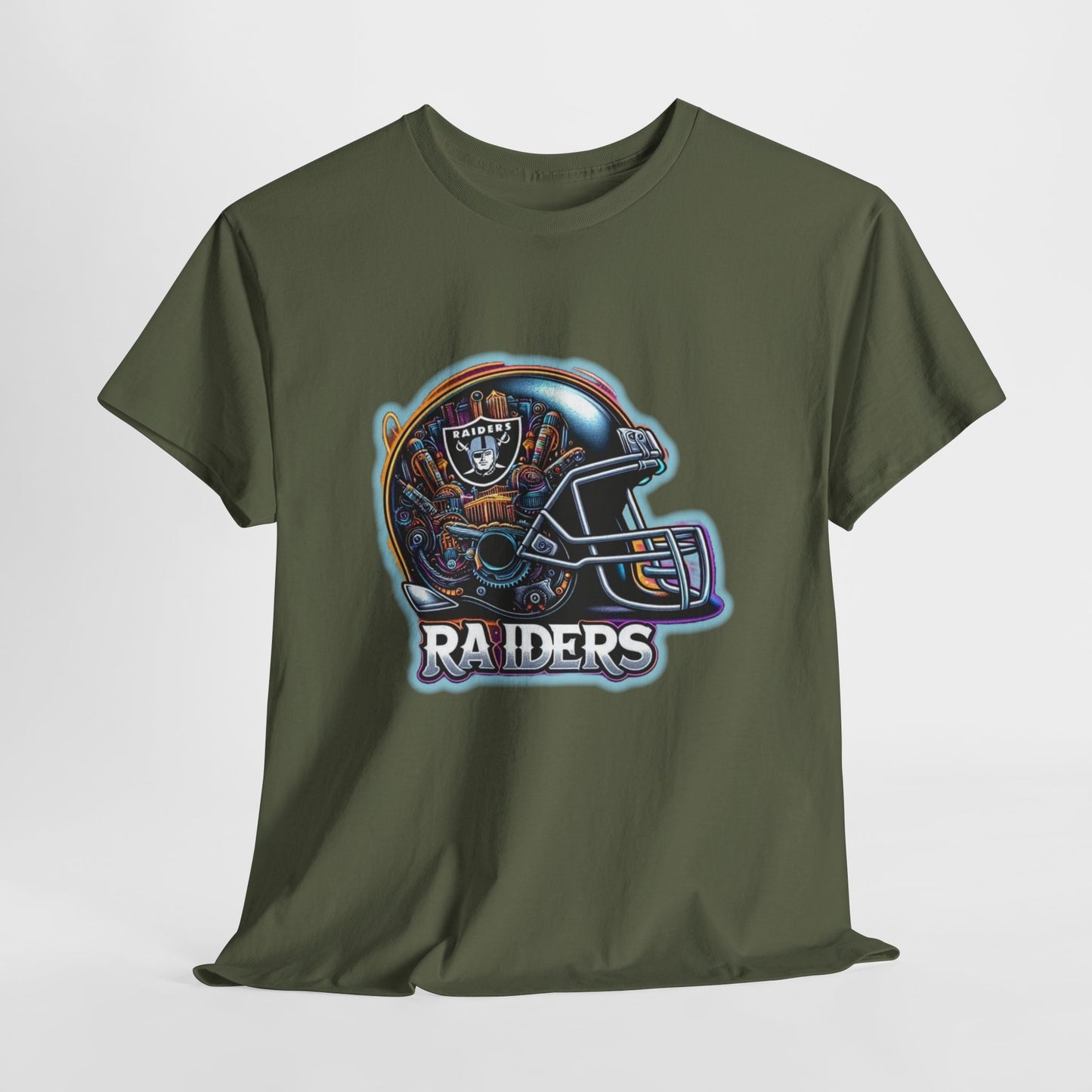 Sports Raiders Football Helmet #2 Unisex Heavy Cotton Tee