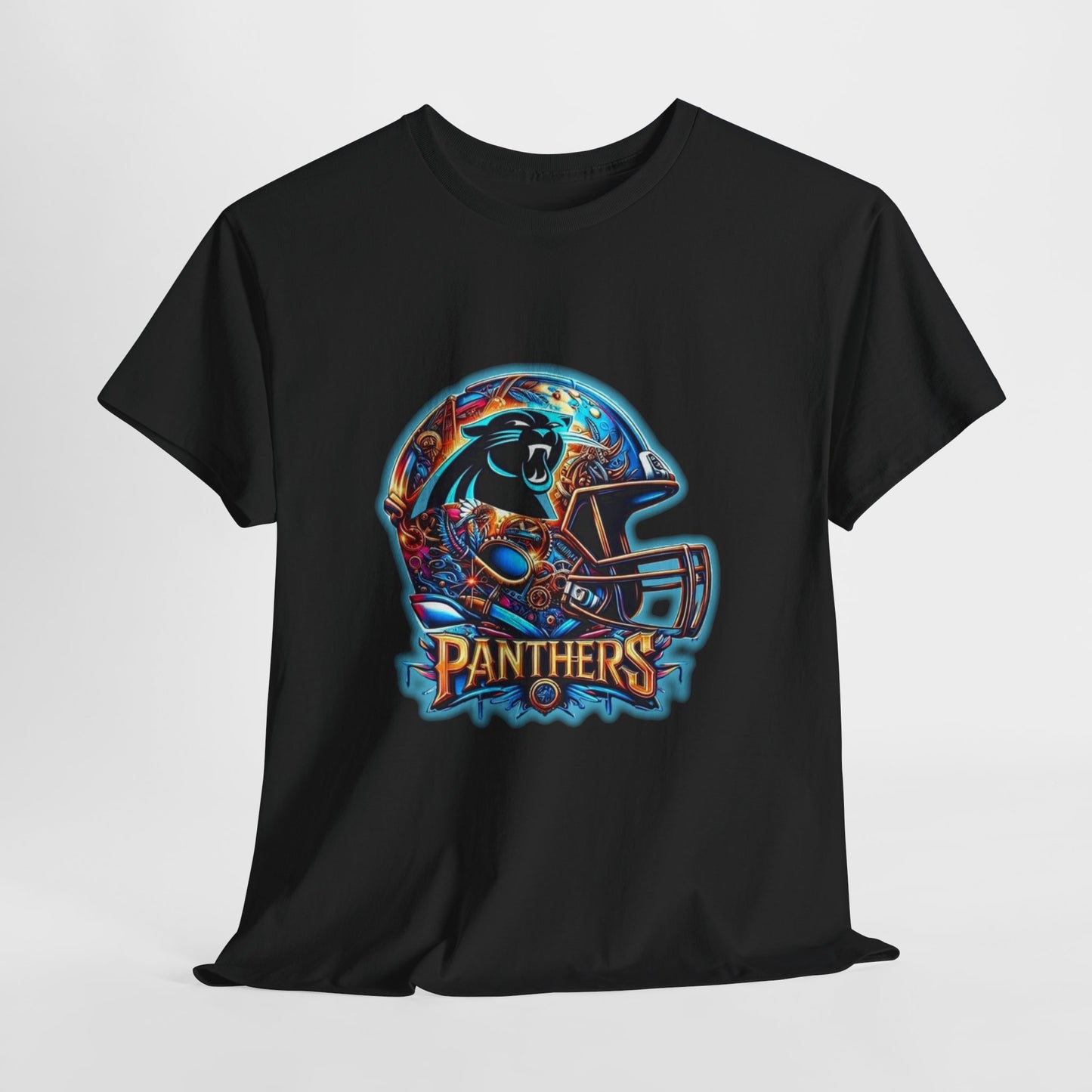 Sports Panthers Football Helmet #2 Unisex Heavy Cotton Tee