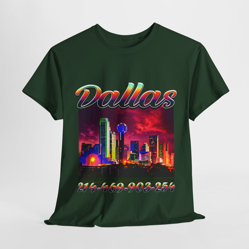 Dallas area code Unisex Heavy Cotton Tee