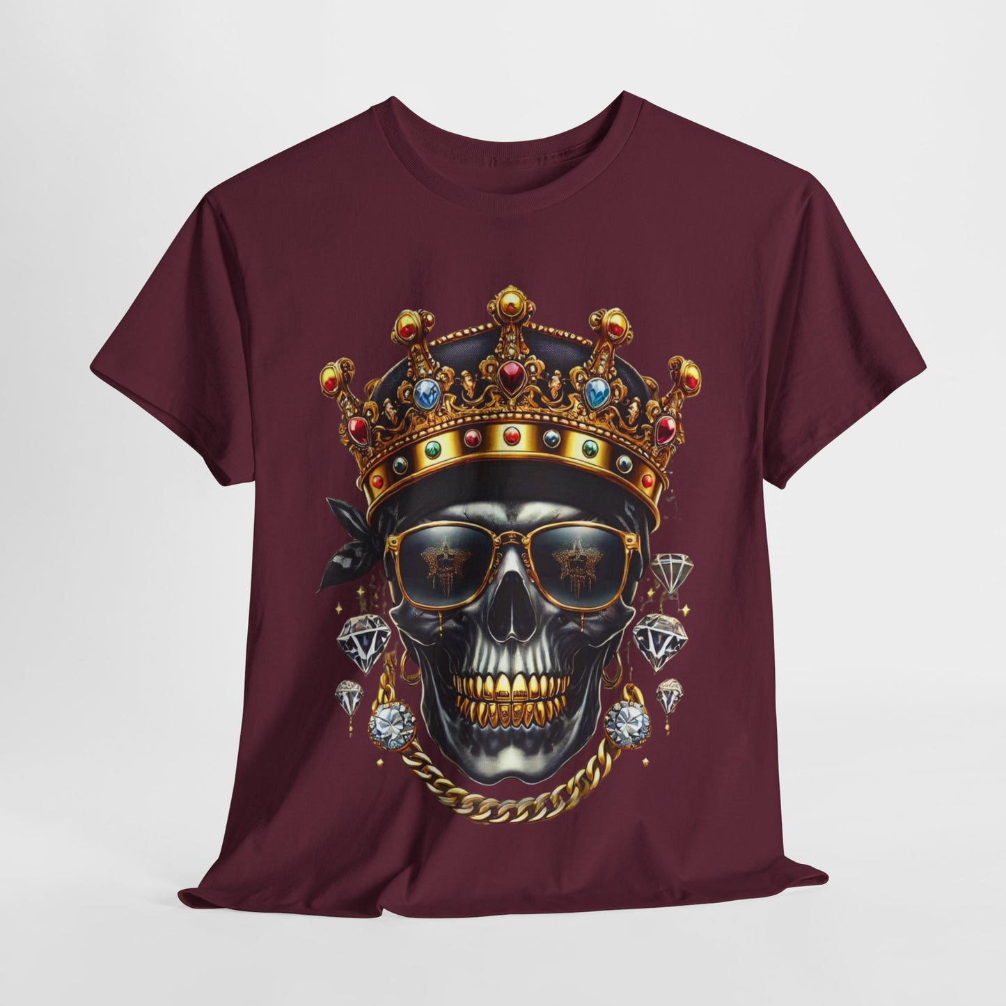 Gold Crown Skull Unisex Heavy Cotton Tee - 312tshirts 2