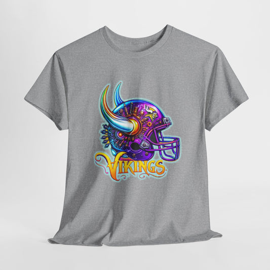 Sports Vikings Football Helmet #2 Unisex Heavy Cotton Tee