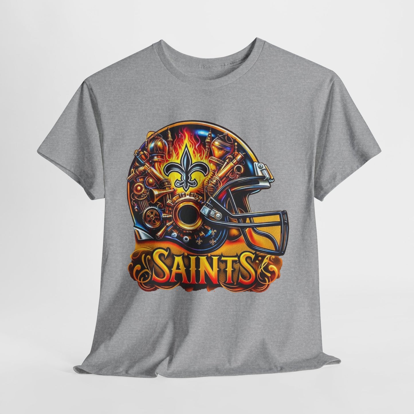 Sports Saints Football Helmet #2 Unisex Heavy Cotton Tee