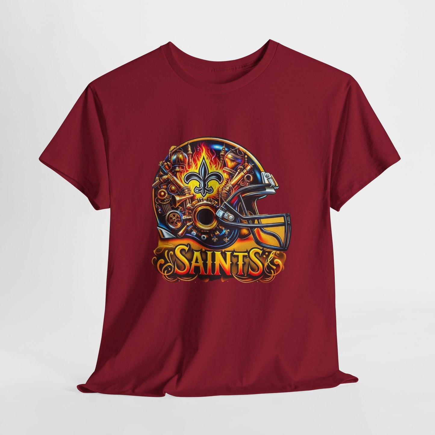 Sports Saints Football Helmet #2 Unisex Heavy Cotton Tee