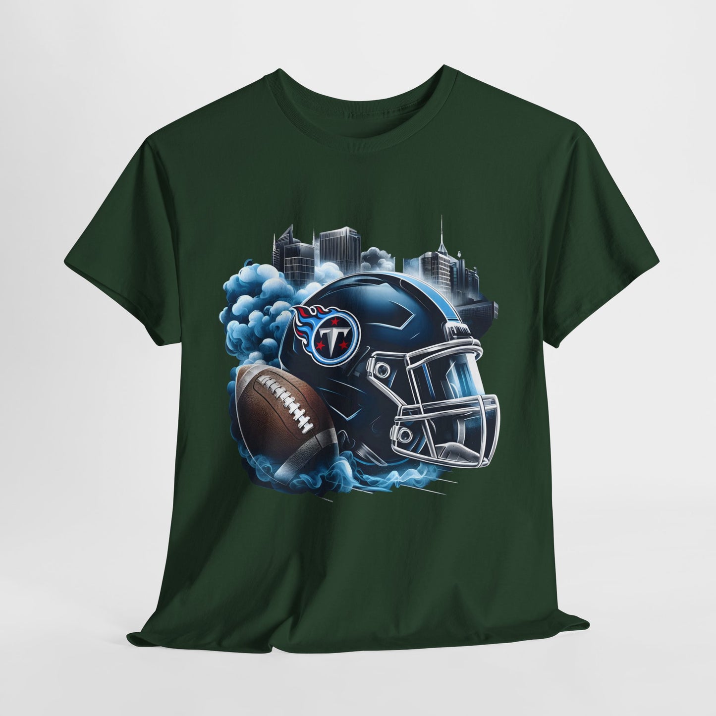 Sports Titans Football Helmet #1 Unisex Heavy Cotton Tee