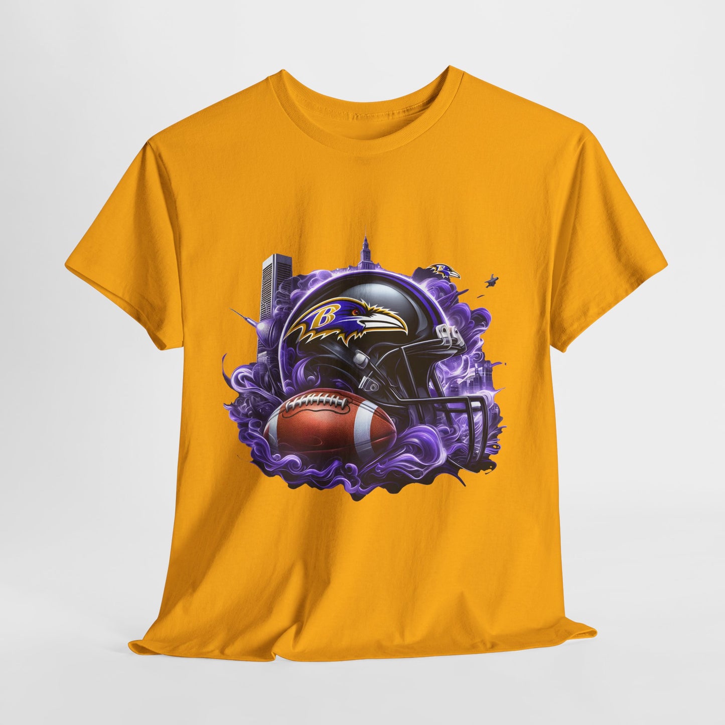 Sports Ravens Football Helmet #1 Unisex Heavy Cotton Tee