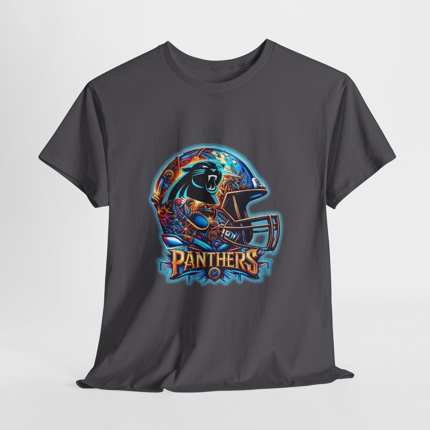 Sports Panthers Football Helmet #2 Unisex Heavy Cotton Tee