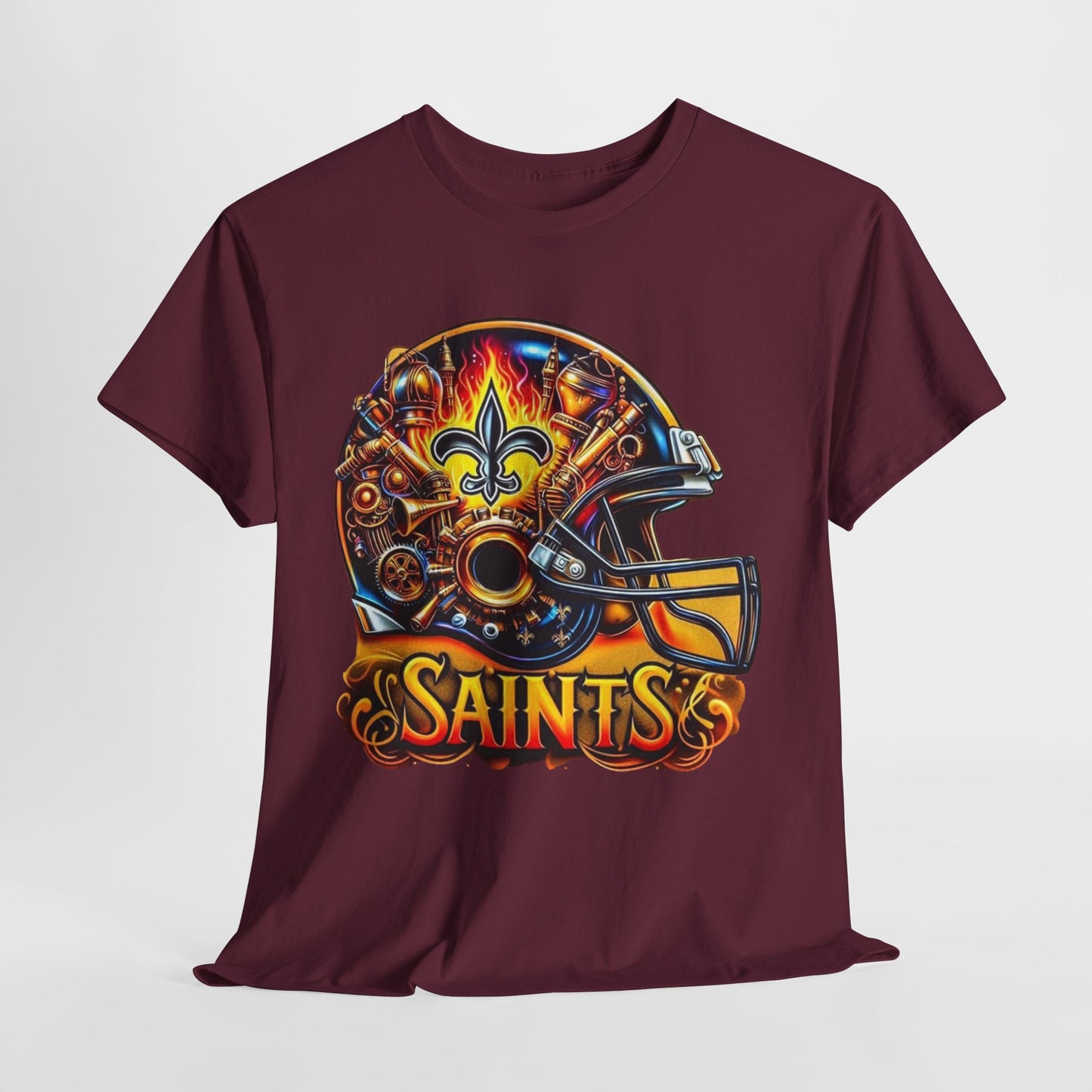 Sports Saints Football Helmet #2 Unisex Heavy Cotton Tee