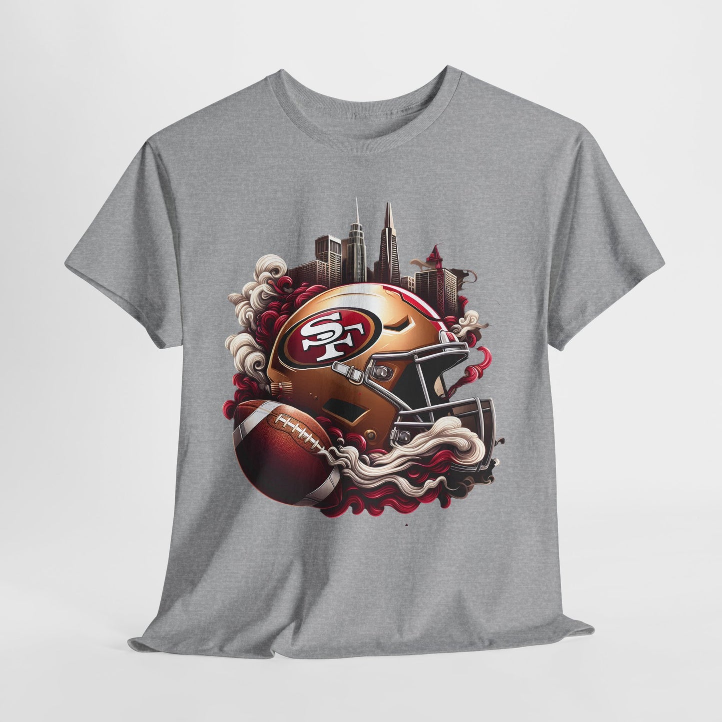 Sports 49ers Football Helmet #1 Unisex Heavy Cotton Tee