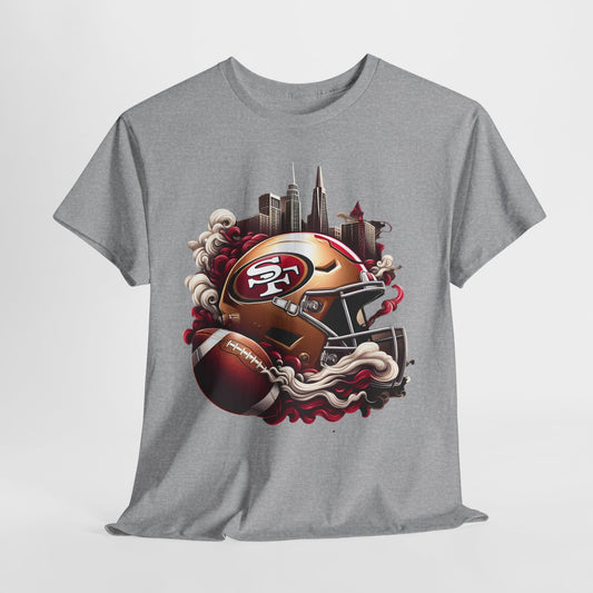 Sports 49ers Football Helmet #1 Unisex Heavy Cotton Tee