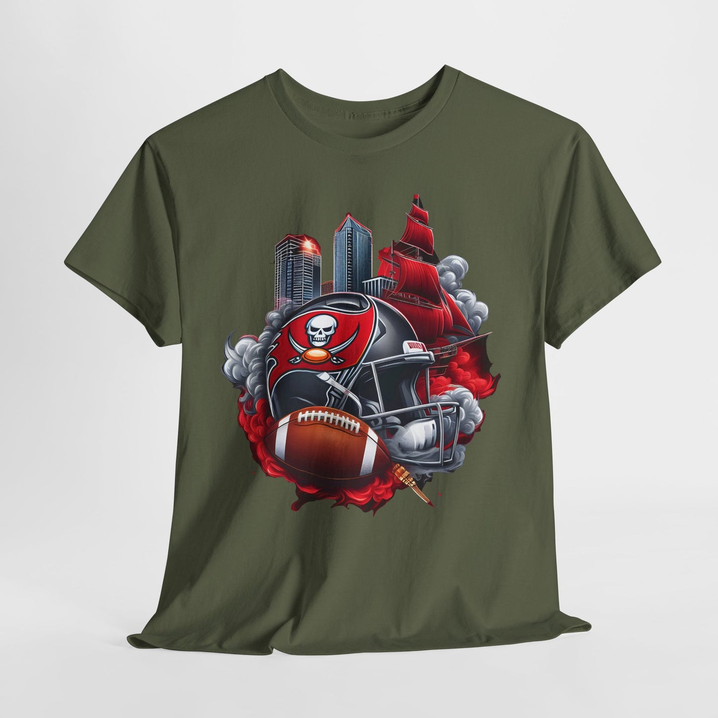 Sports Buccaneers Football Helmet #1 Unisex Heavy Cotton Tee