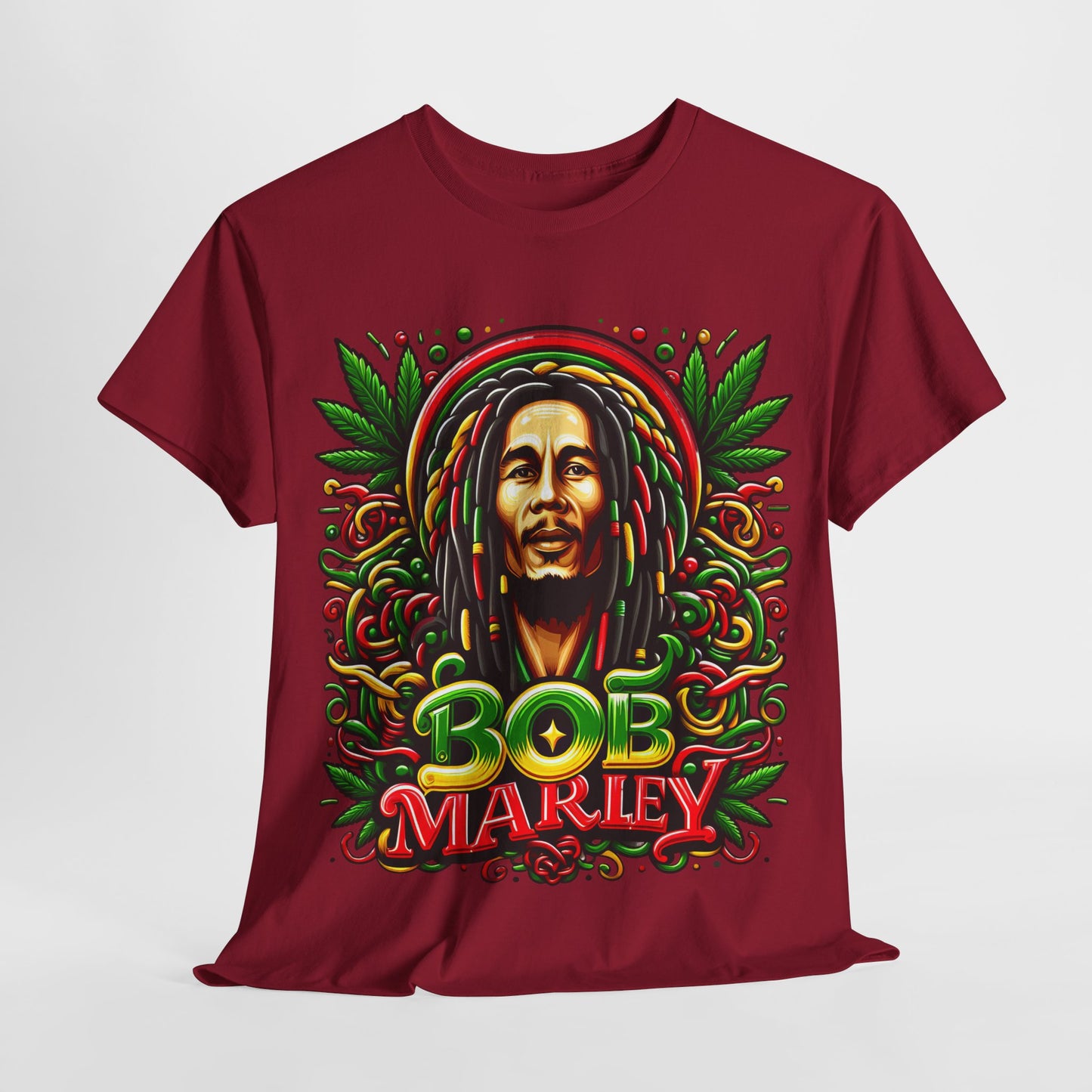 Rasta Reggae Marley #3 Unisex Heavy Cotton Tee - 312tshirts 2
