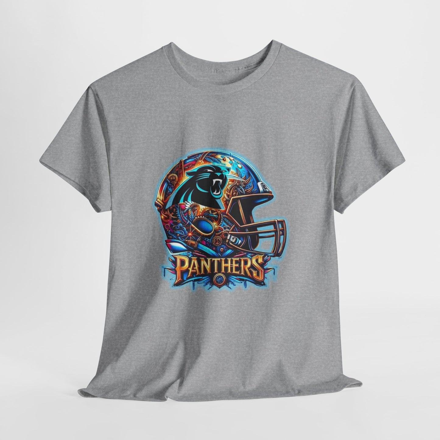 Sports Panthers Football Helmet #2 Unisex Heavy Cotton Tee