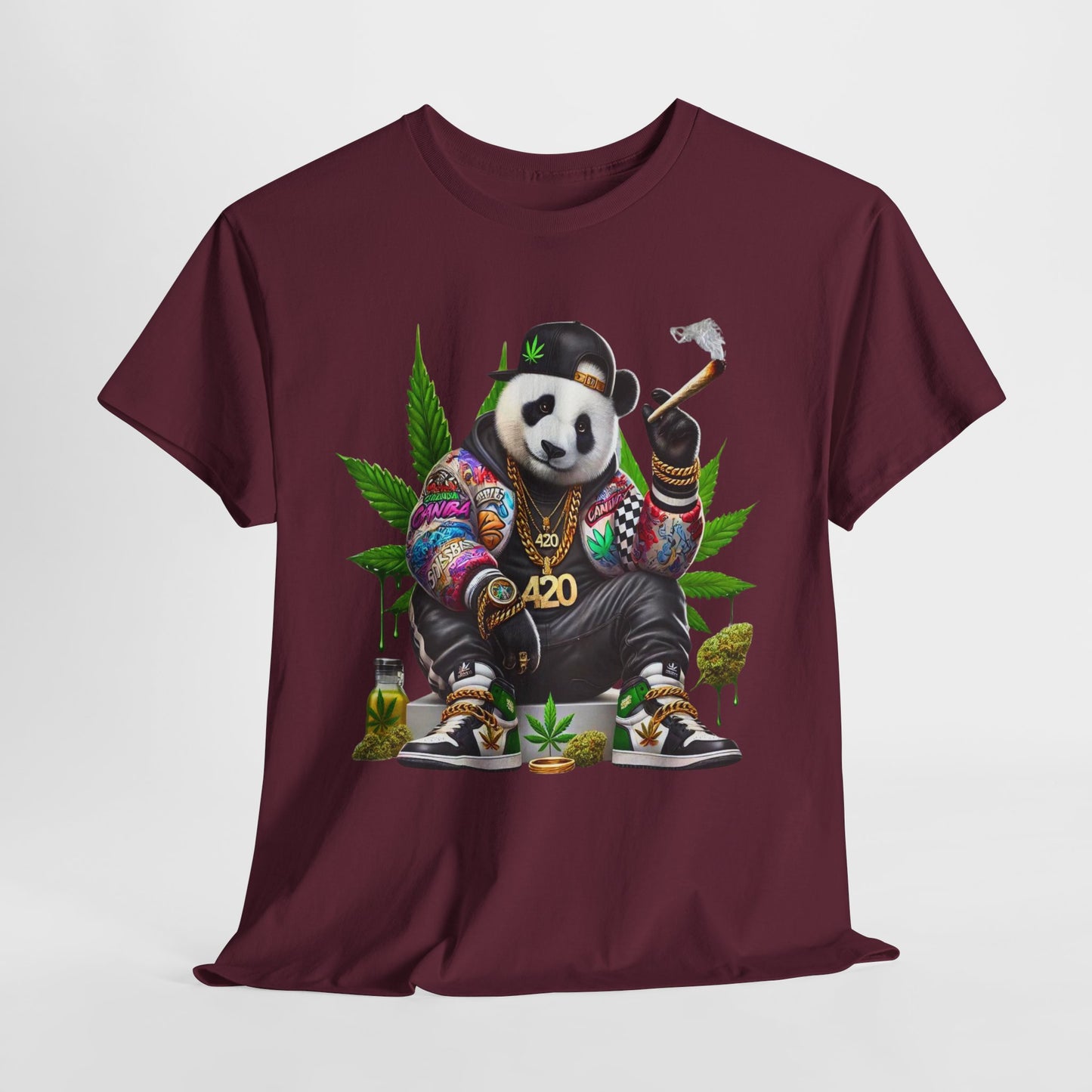 420 Panda #1 Heavy Cotton Tee - 312tshirts 2