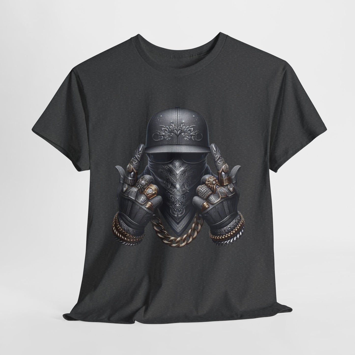 Silver Face Gangster Bling #6 Unisex Heavy Cotton Tee - 312tshirts 2