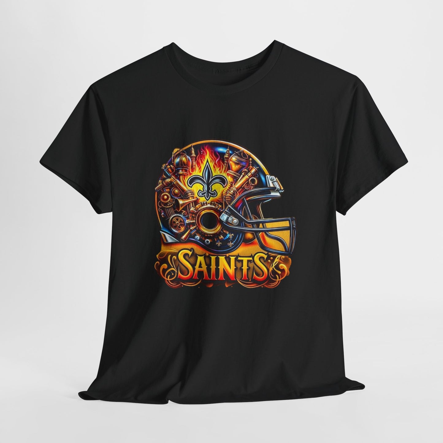 Sports Saints Football Helmet #2 Unisex Heavy Cotton Tee