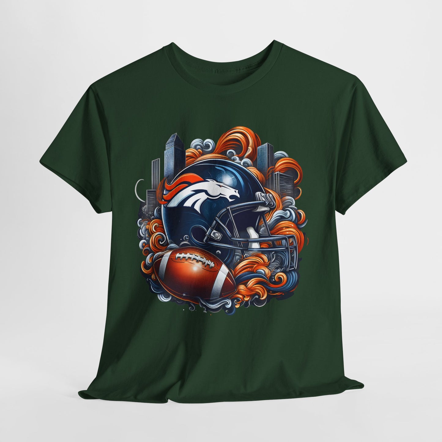 Sports Broncos Football Helmet #1 Unisex Heavy Cotton Tee