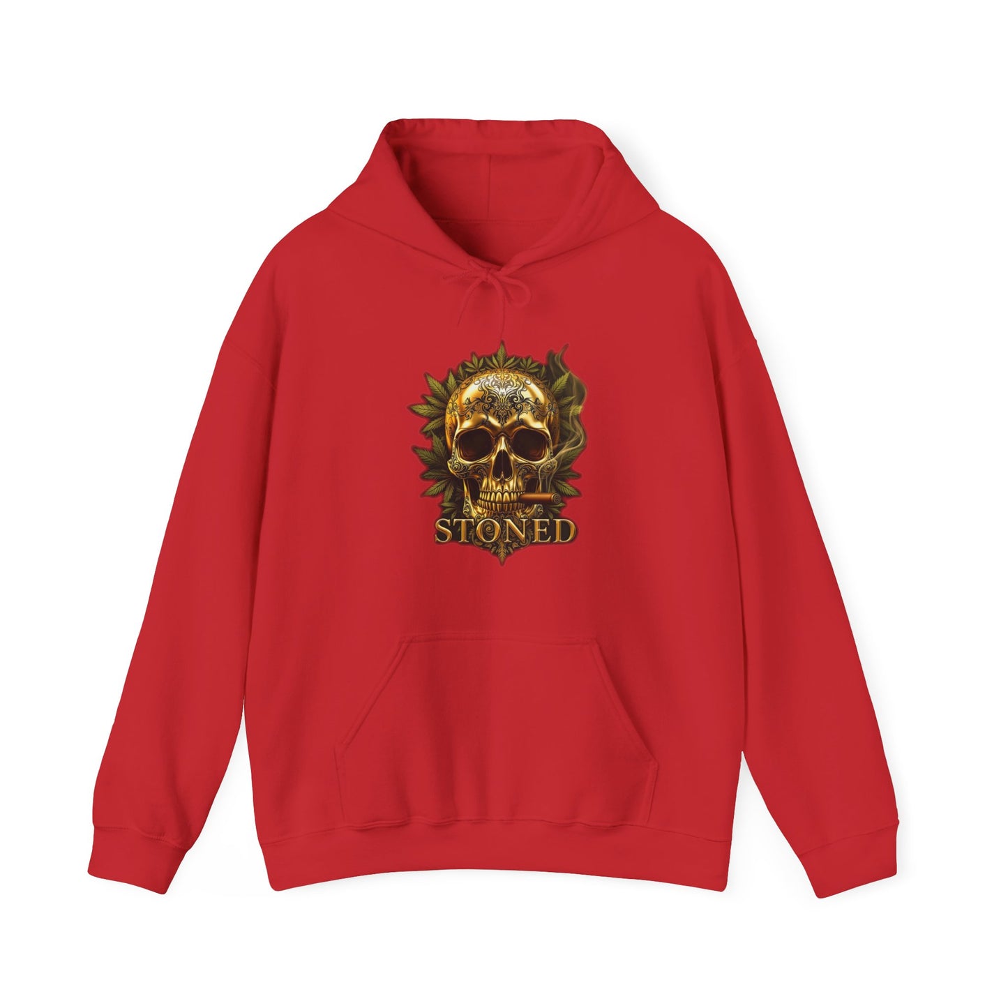 420 Gold Skull ‘Stoned’ Unisex Heavy Sweatshirt Hoodie