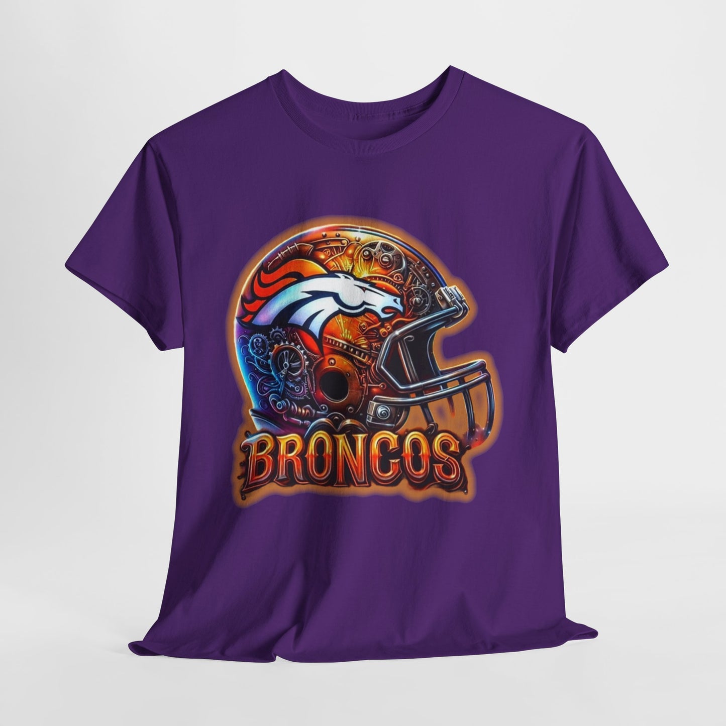 Sports Broncos Football Helmet #2 Unisex Heavy Cotton Tee