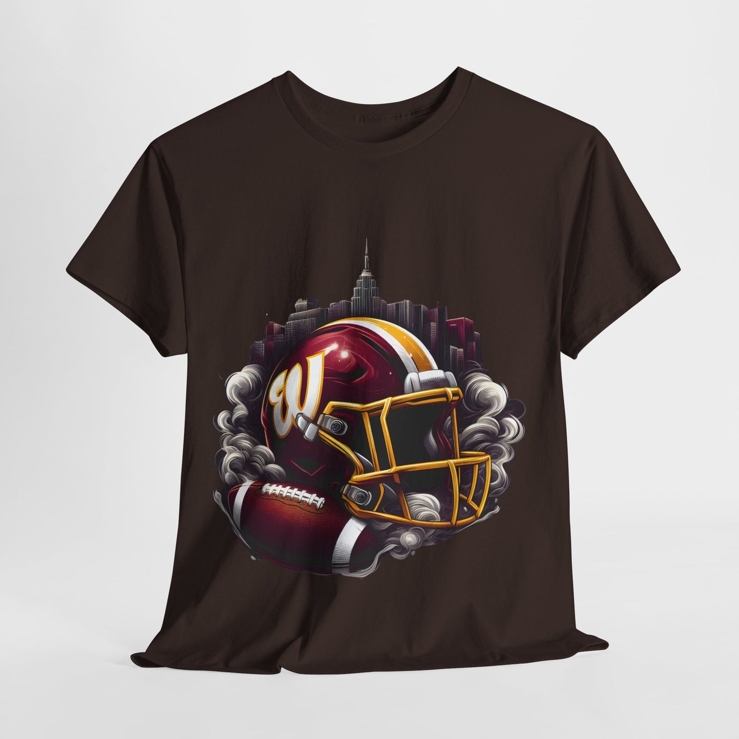 Sports Commanders Football Helmet #18 Unisex Heavy Cotton Tee