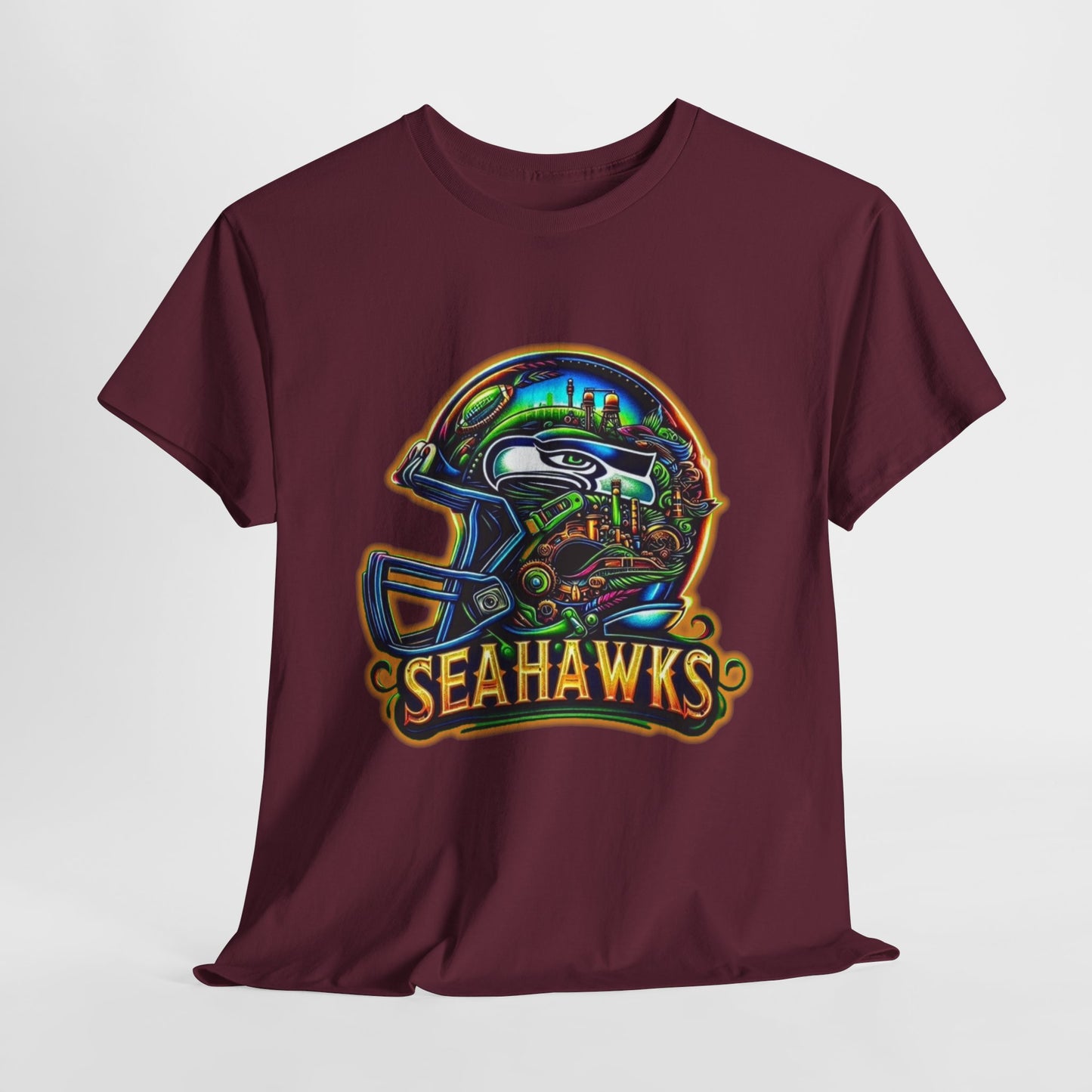 Sports Seahawks Football Helmet #2 Unisex Heavy Cotton Tee