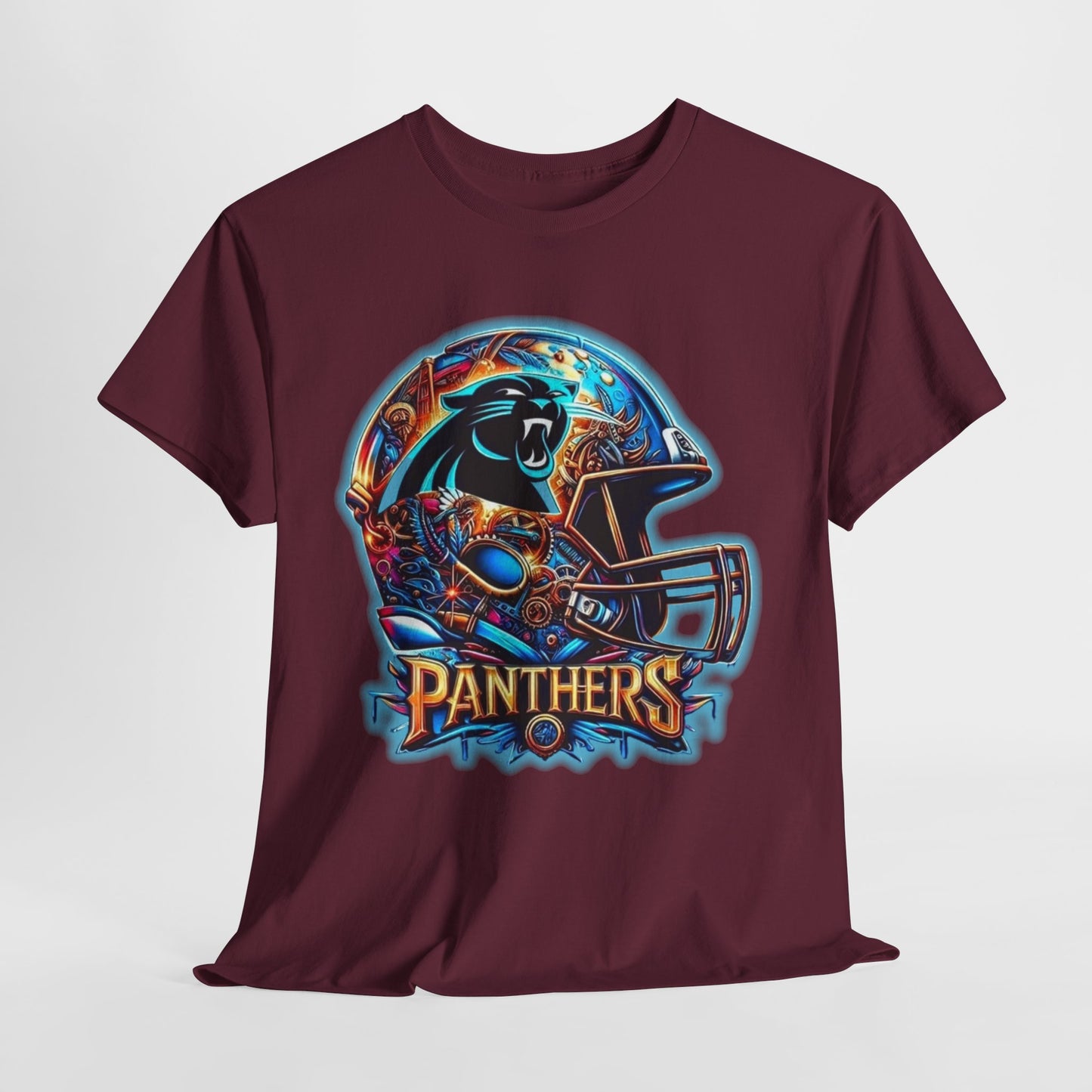 Sports Panthers Football Helmet #2 Unisex Heavy Cotton Tee