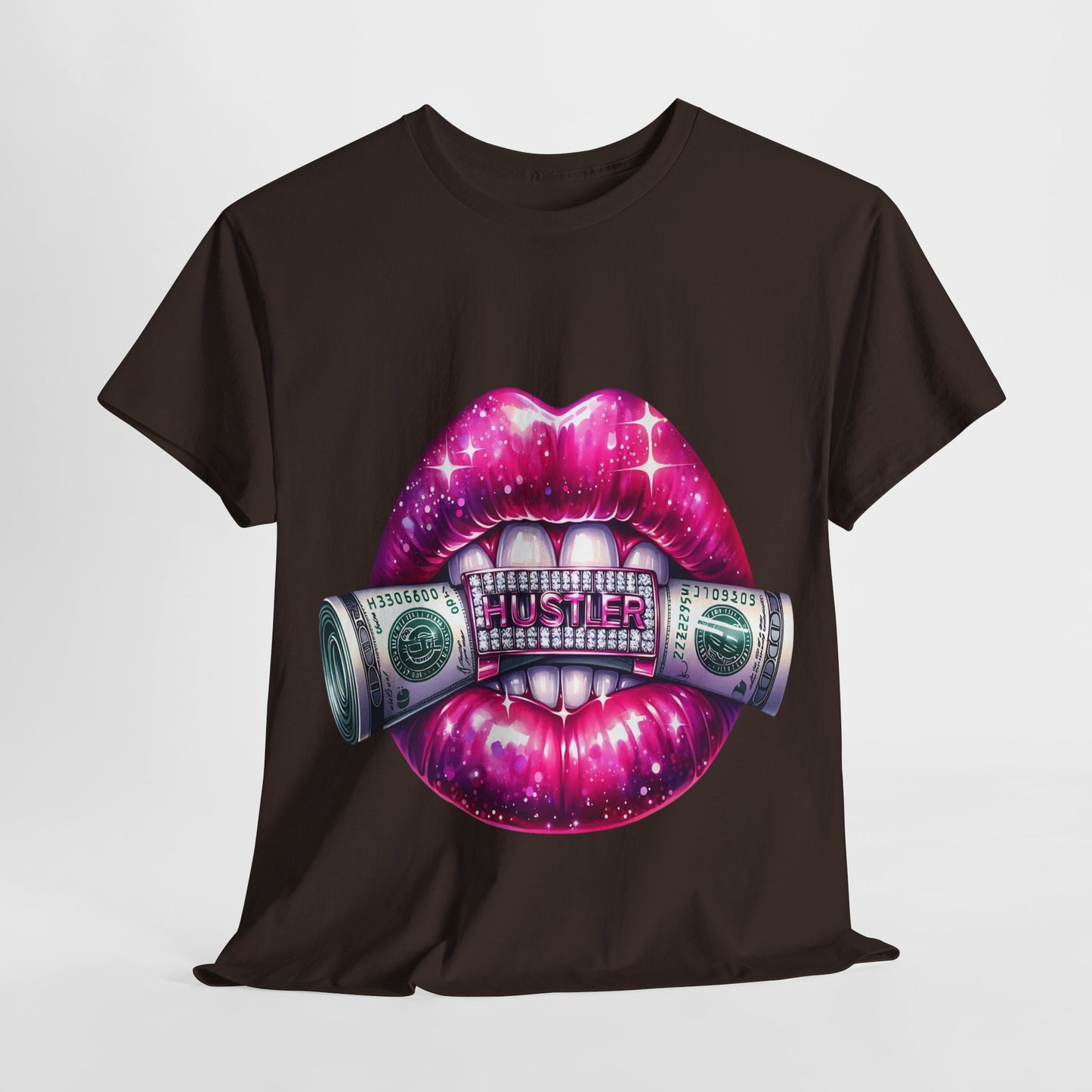 Hustler Dollar Bill Bling Lips #1 Unisex Heavy Cotton Tee - 312tshirts 2