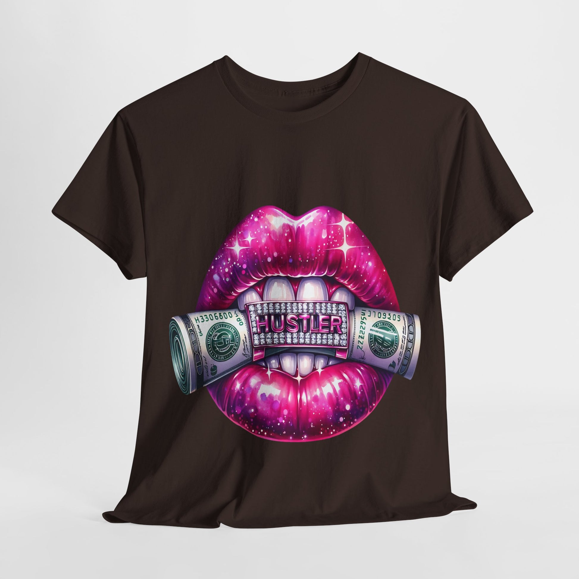 Hustler Dollar Bill Bling Lips #1 Unisex Heavy Cotton Tee - 312tshirts 2