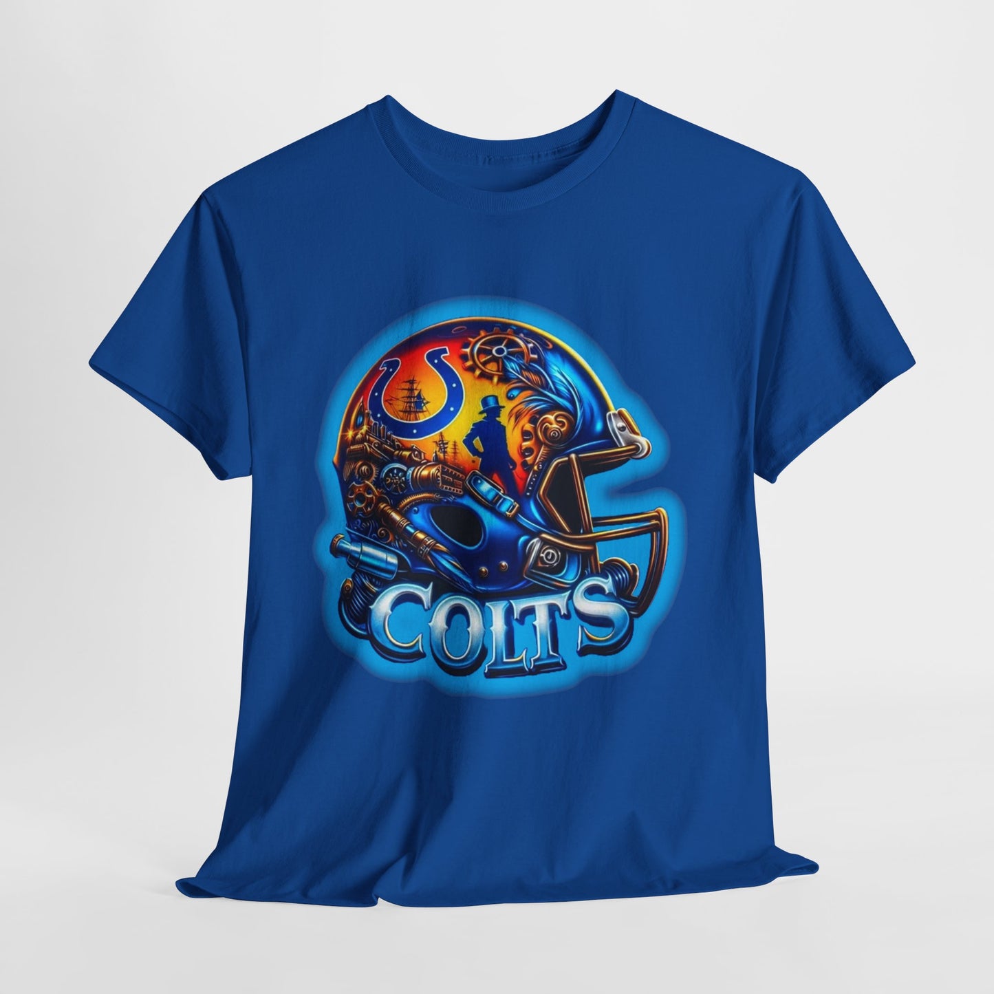 Sports Colts Football Helmet Logo #2 Unisex Heavy Cotton Tee