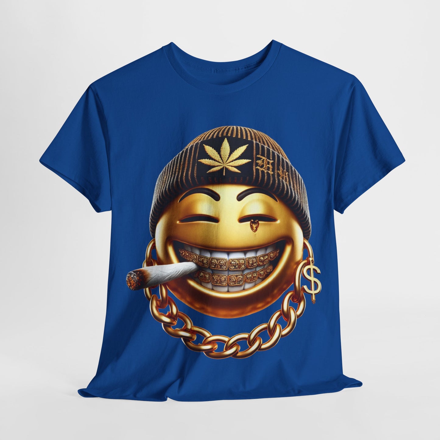 420 Gangster Smokey Gold Emoji #4 Unisex Heavy Cotton Tee - 312tshirts 2