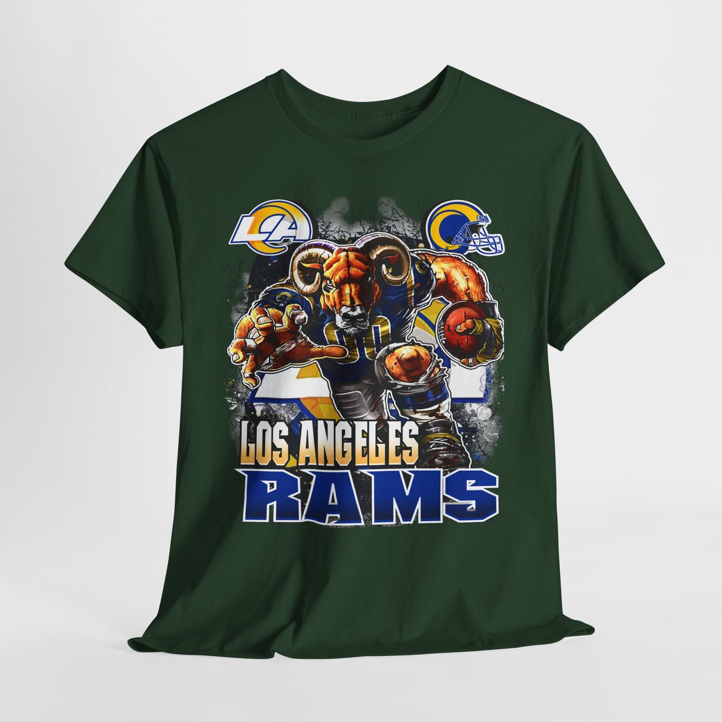 Sports Mascot Los Angeles Rams Unisex Heavy Cotton Tee - 312tshirts 2