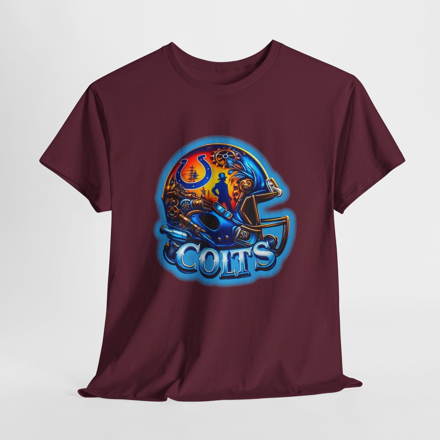Sports Colts Football Helmet #2 Unisex Heavy Cotton Tee