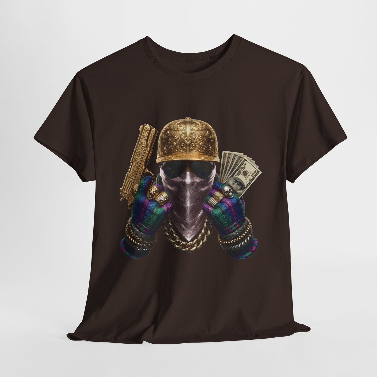 Street Mask & Blue Hands Unisex Heavy Cotton Tee