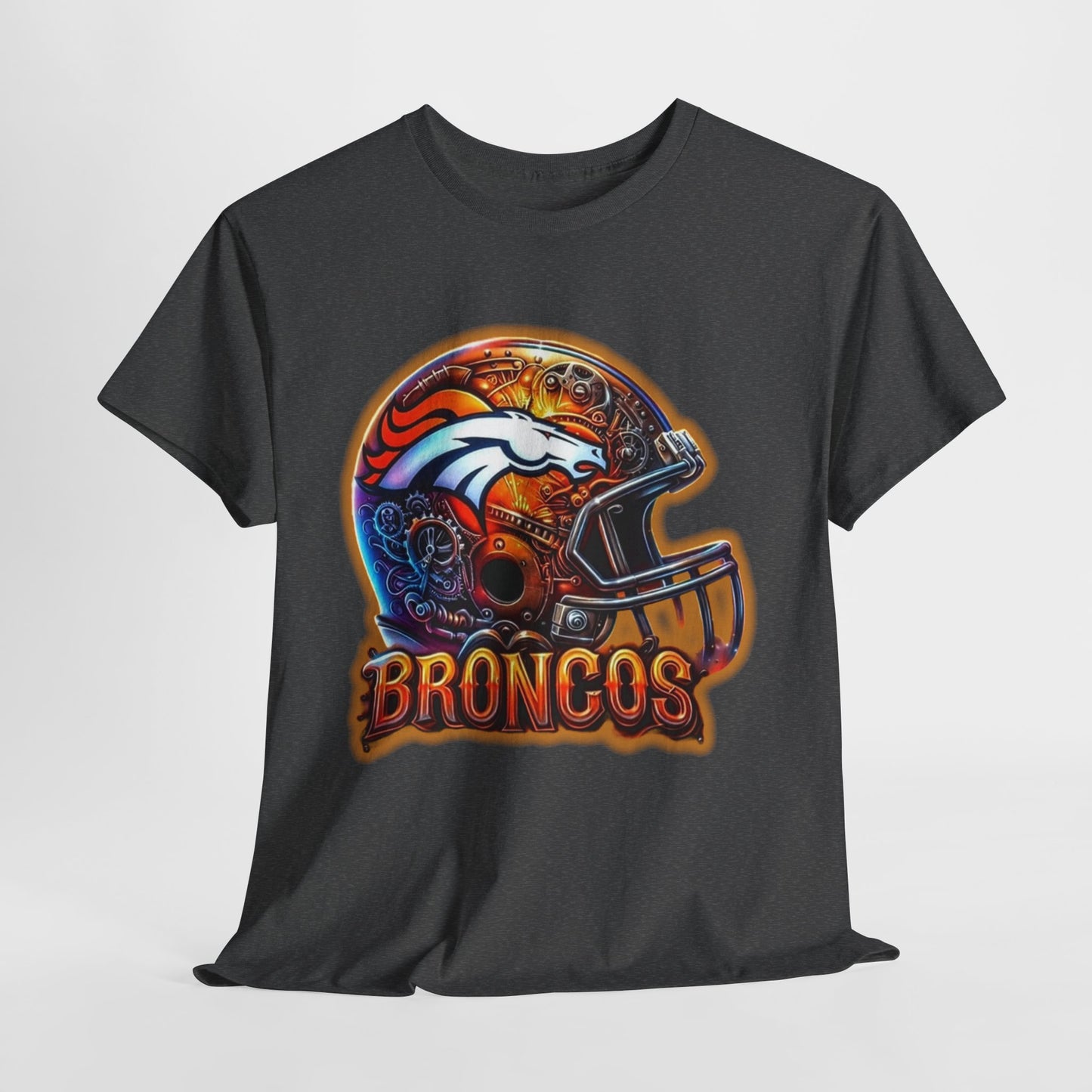 Sports Broncos Football Helmet #2 Unisex Heavy Cotton Tee
